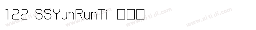 122 SSYunRunTi字体转换